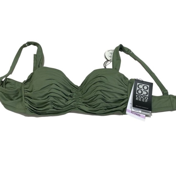 COCO REEF Women's Charisma Bra-Sized Bikini Top Palm Green 32/34DD swimwear top - Picture 9 of 16